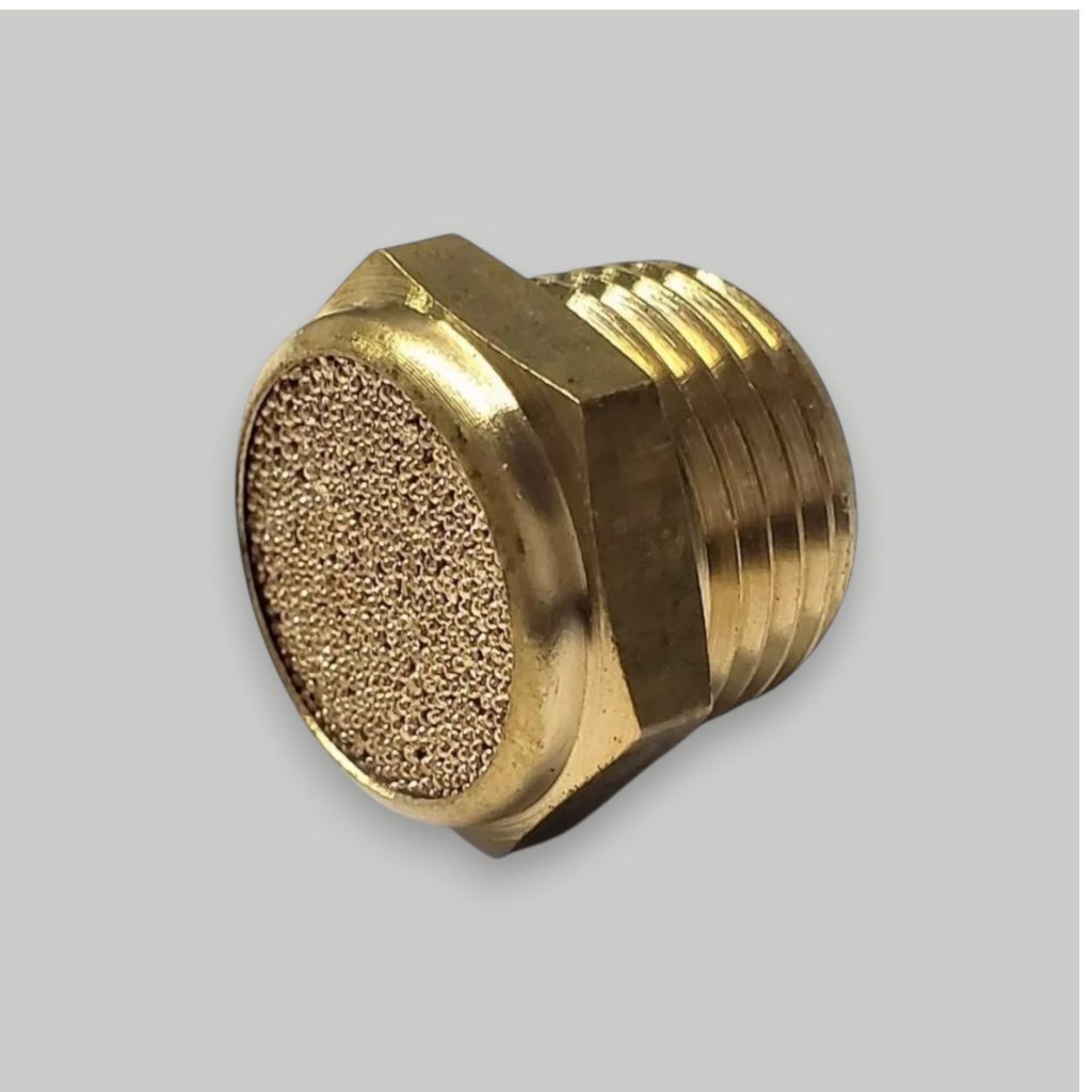 SILENCIADOR DE BRONCE PLANO ROSCA. 3/8 NPT