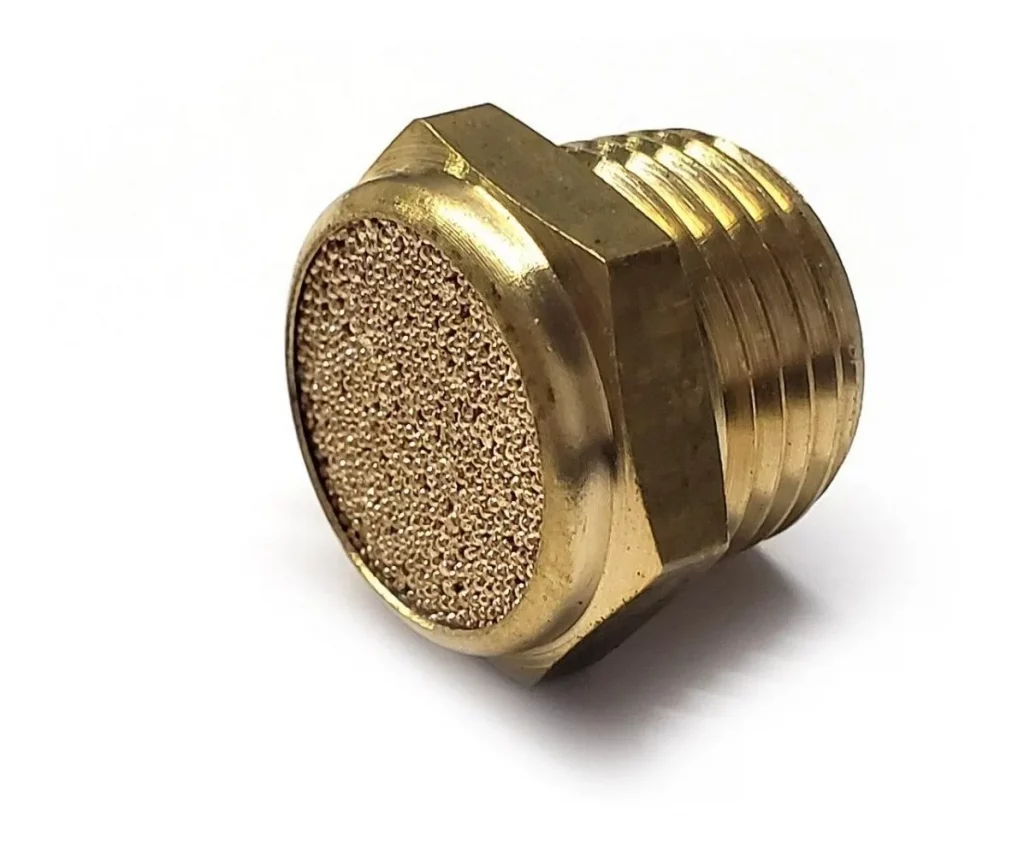 SILENCIADOR DE BRONCE PLANO ROSCA. 3/8 NPT